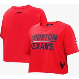 Pro Standard Houston Texans NFL Crop Top T-Shirt Graphic Tee‎ XL NWT